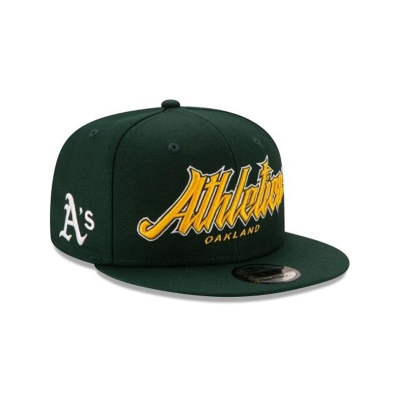 Green Oakland Athletics Hat - New Era MLB Slab 9FIFTY Snapback Caps USA0419658